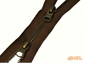 Metallic No.5 Two-Way Zippers, 70cm. 
